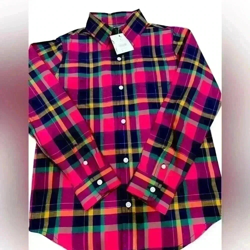 Janie & Jack Plaid Button Down Size 8